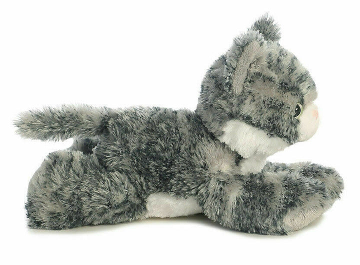 Aurora Mini Flopsie Lily grijze kat knuffel 20,5 cm – zijaanzicht