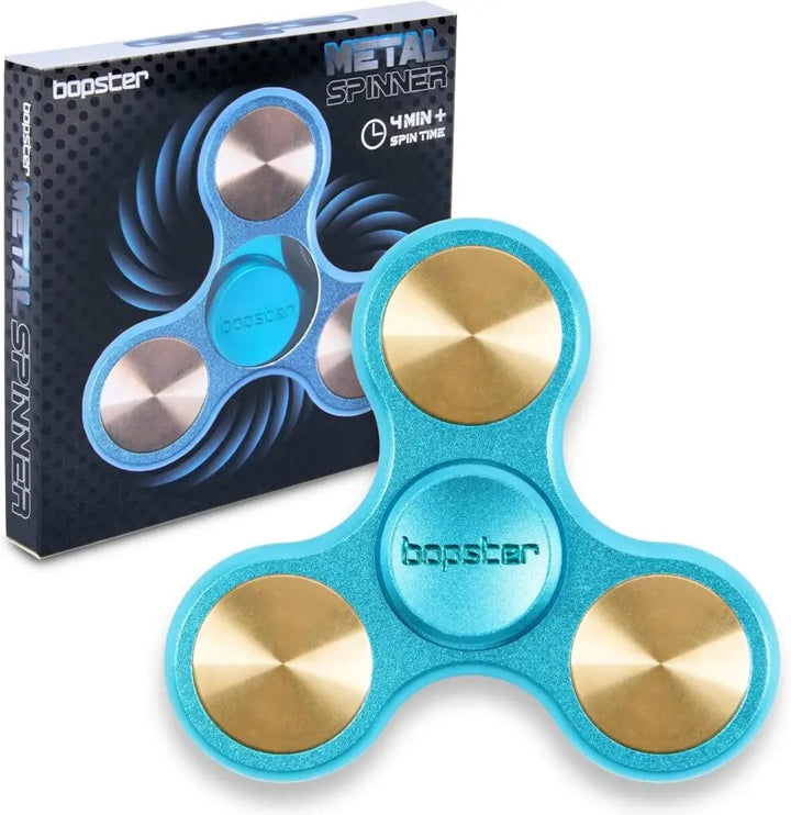 Blauwe Bopster Metal Spinner met verpakking