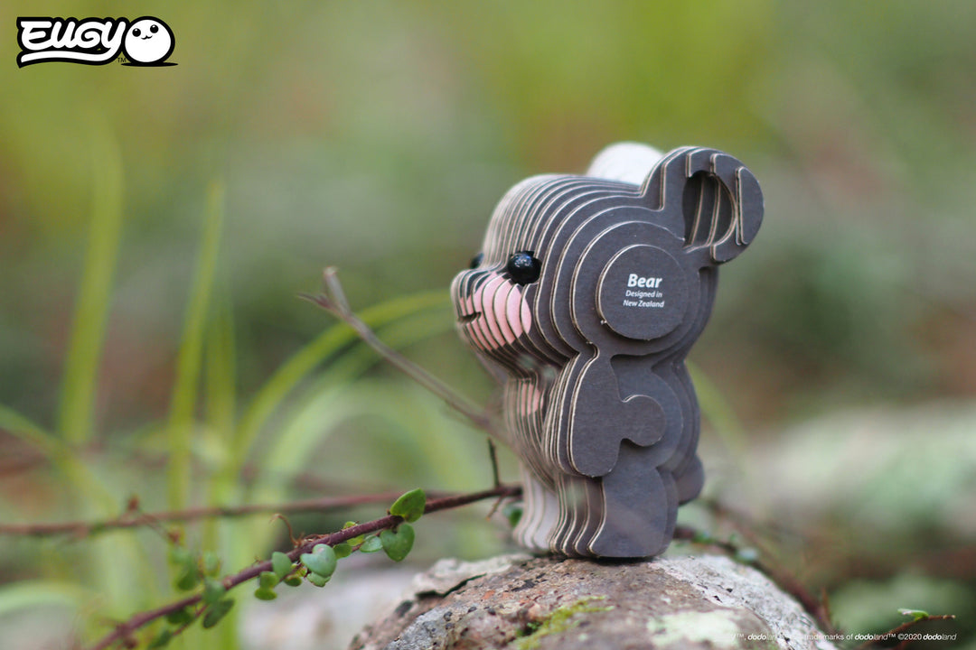 Eugy | 3D Cardboard Model Kit | Wild Life | Beer | 29 stukjes | 6+