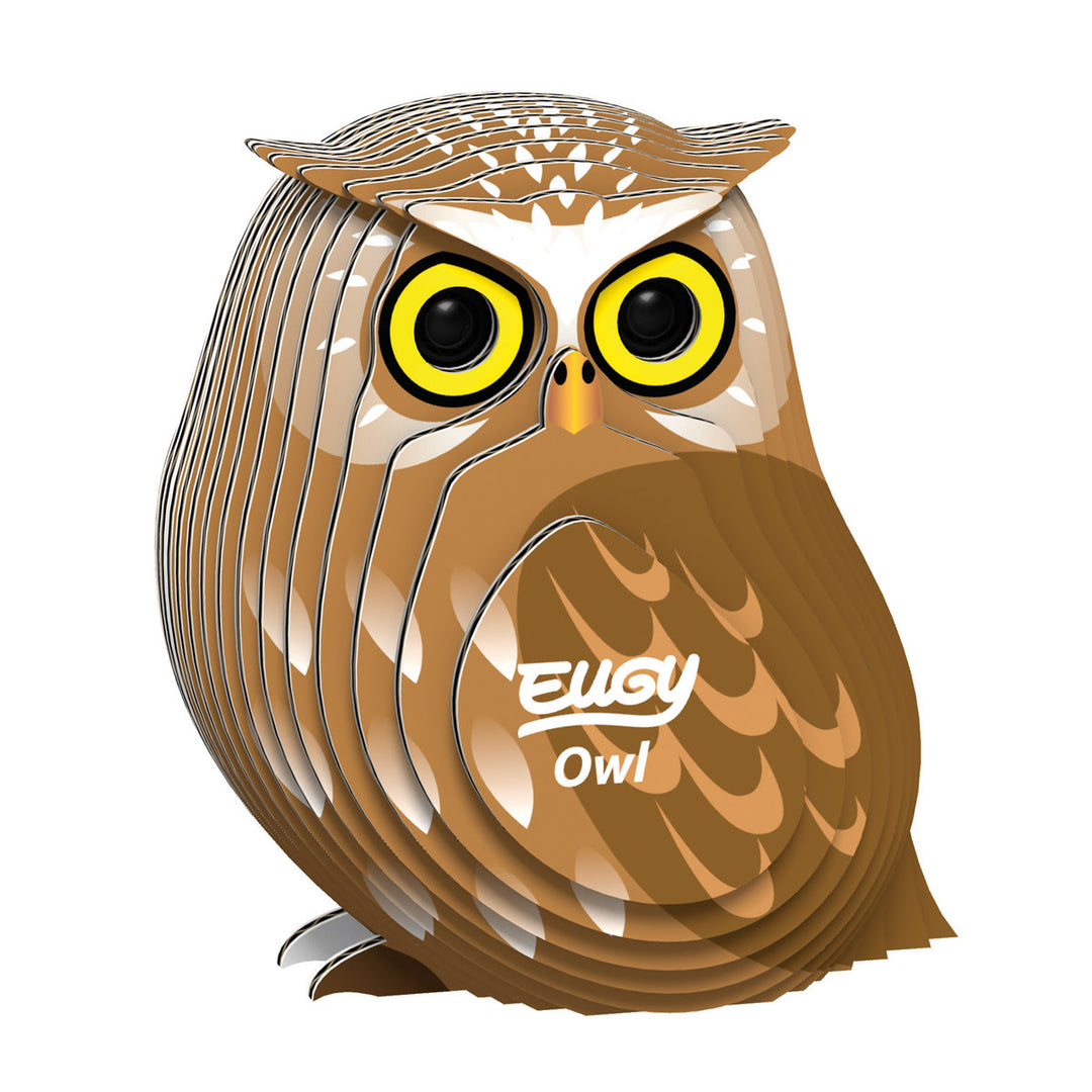 Eugy | 3D Cardboard Model Kit | Bird Life | Uil | 6+