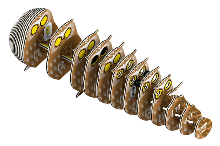 Eugy | 3D Cardboard Model Kit | Bird Life | Uil | 6+