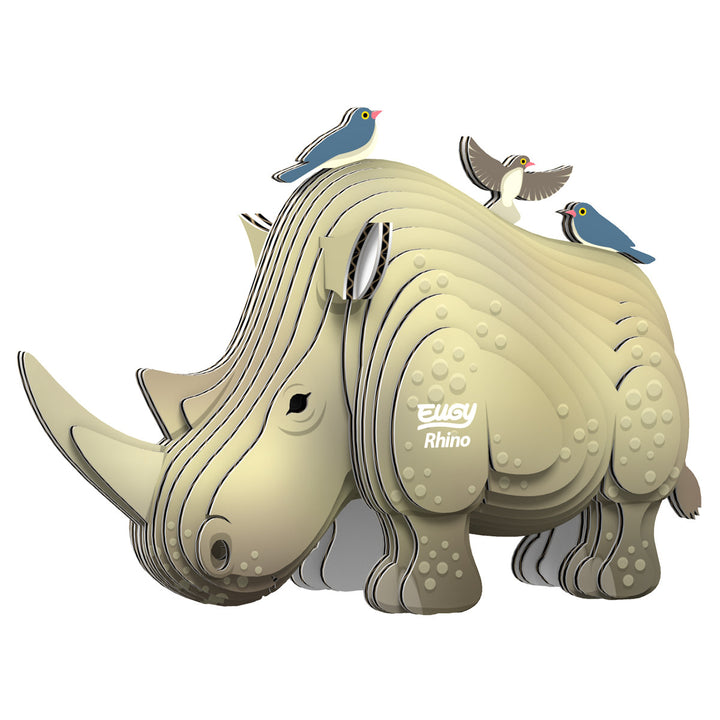 Eugy | 3D Cardboard Model Kit | Wild Life | Neushoorn | 29 stukjes | 6+