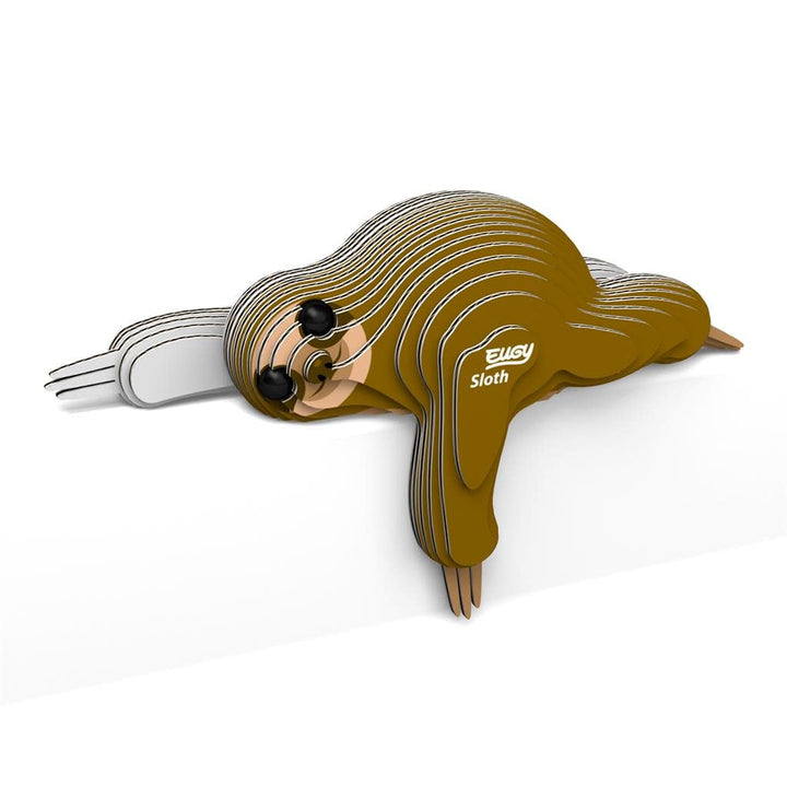 Eugy | 3D Cardboard Model Kit | Wild Life | Luiaard | 27 stukjes | 6+