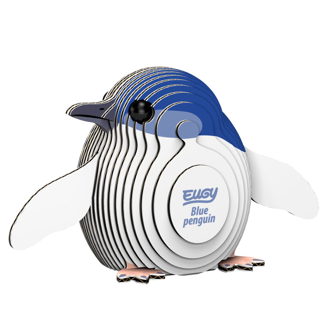 Eugy | 3D Cardboard Model Kit | Bird Life | Blauwe Pinguïn | 28 stukjes | 6+