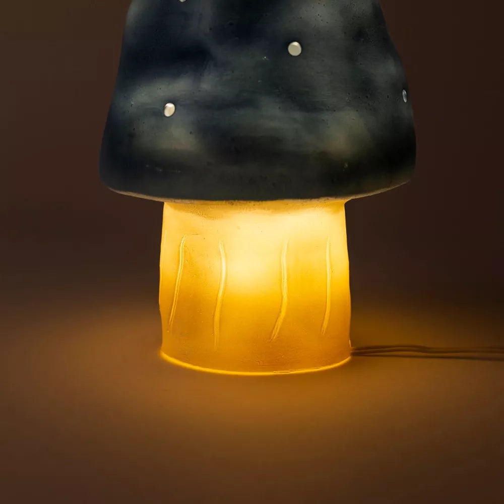 Heico Mushroom Lamp Vintage Blue