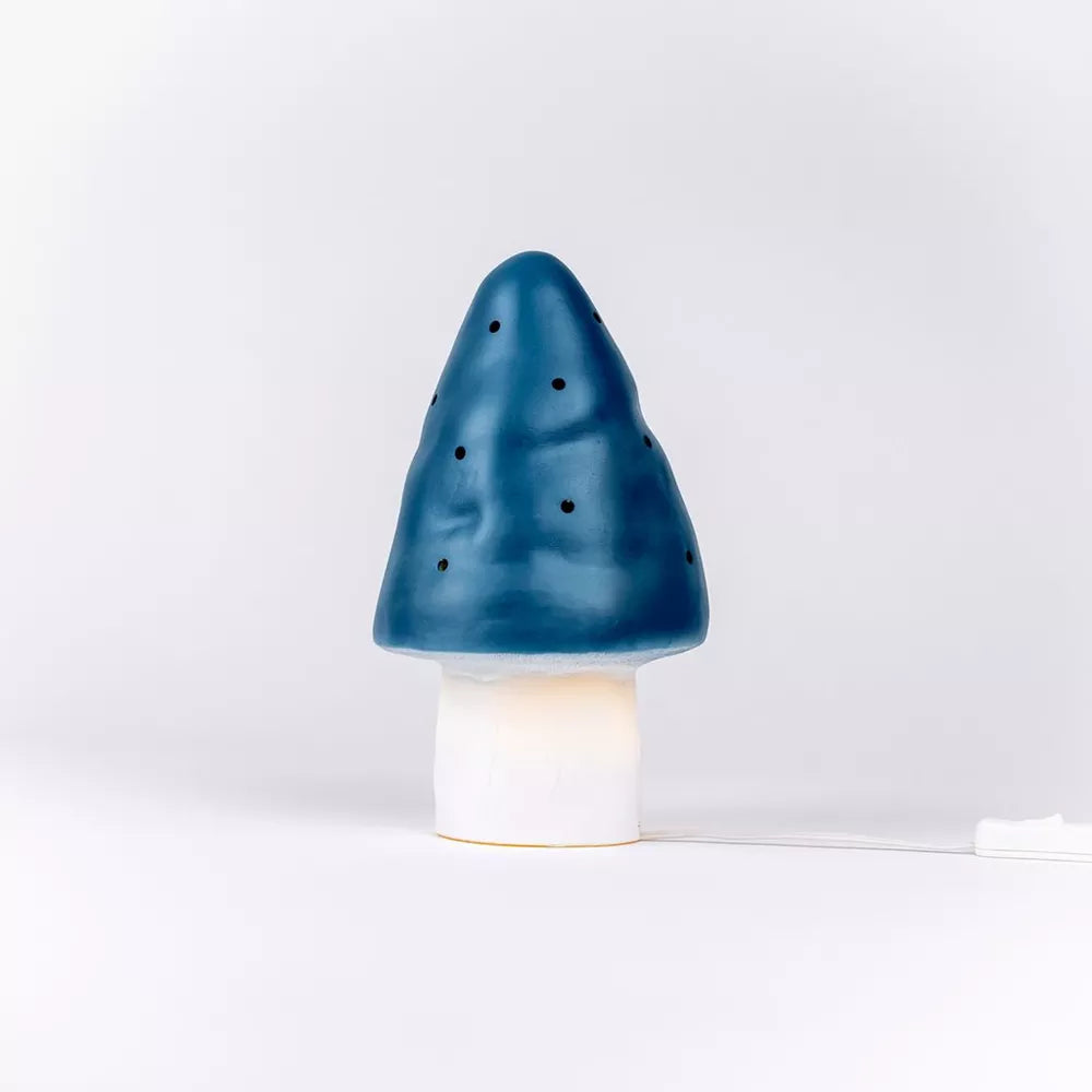 Heico Mushroom Lamp Vintage Blue