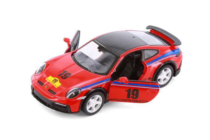 Kinsmart | Porsche 911 GT2 RS | Pullback | Open deuren | 1:32 | 12 cm