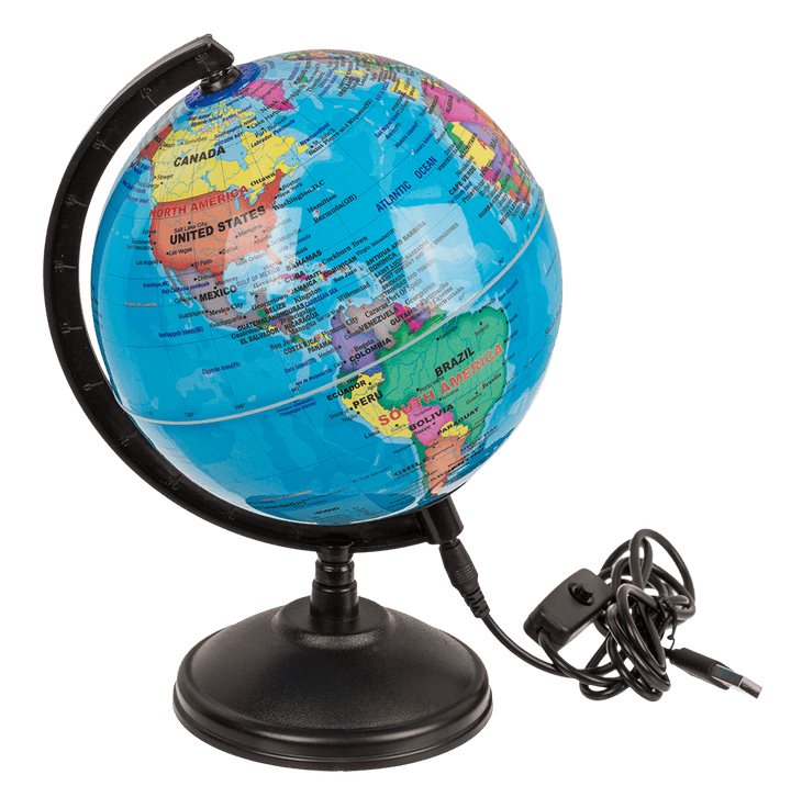 Afmetingen van de LED-tafellamp wereldbol van 15,5 cm