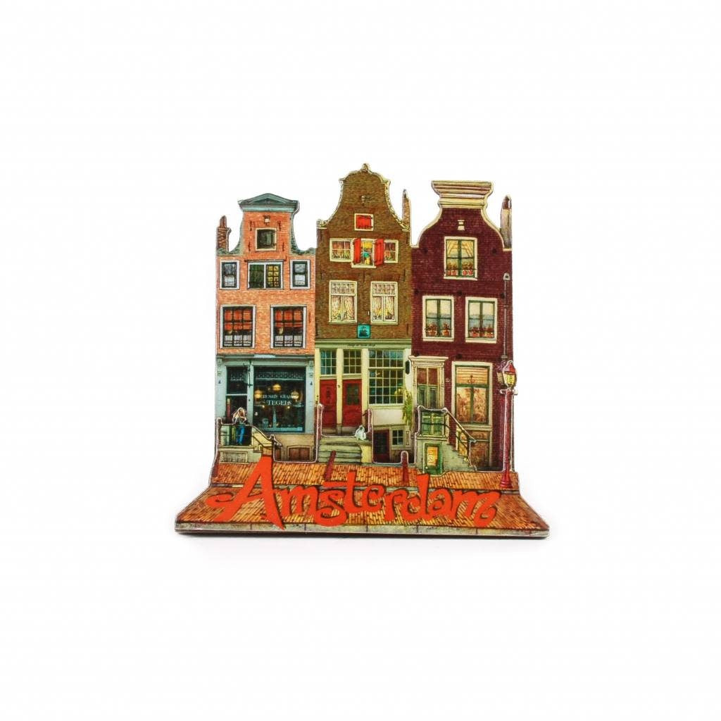 Koelkastmagneet Amsterdam 3 huisjes