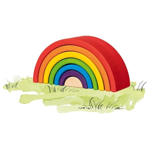 Goki | Evolution | Houten Regenboog | 7-delig | 19 cm | 2+