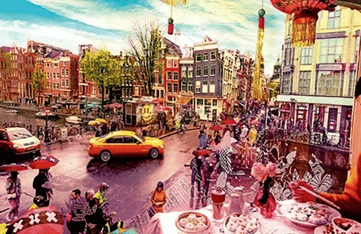 Orange Panda | Kaart 3D | Damstraat, Amsterdam