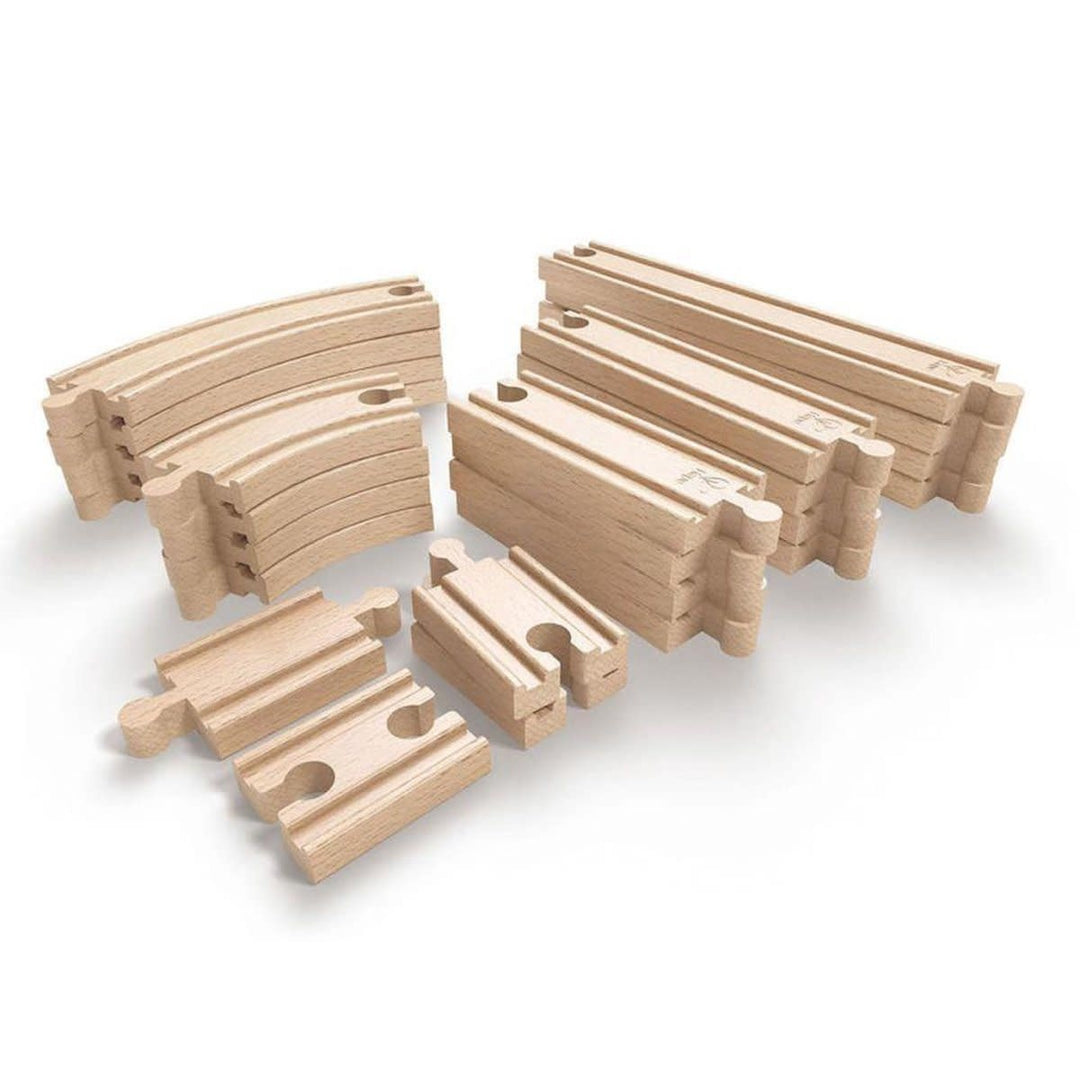 Hape | Railway | Super Expansion Rail Pack | 24 Pieces | 3+