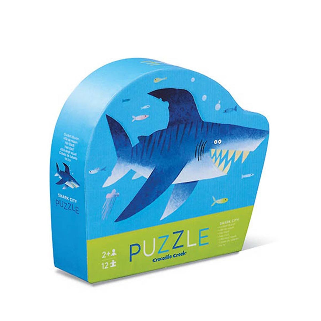 Crocodile Creek | Mini Shaped Puzzle | Shark | 12 stukjes | 2+