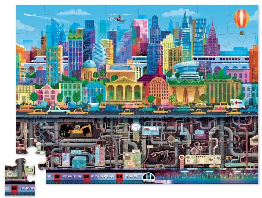 Crocodile Creek | Puzzle | Above & Below | City | 48 stukjes | 4+