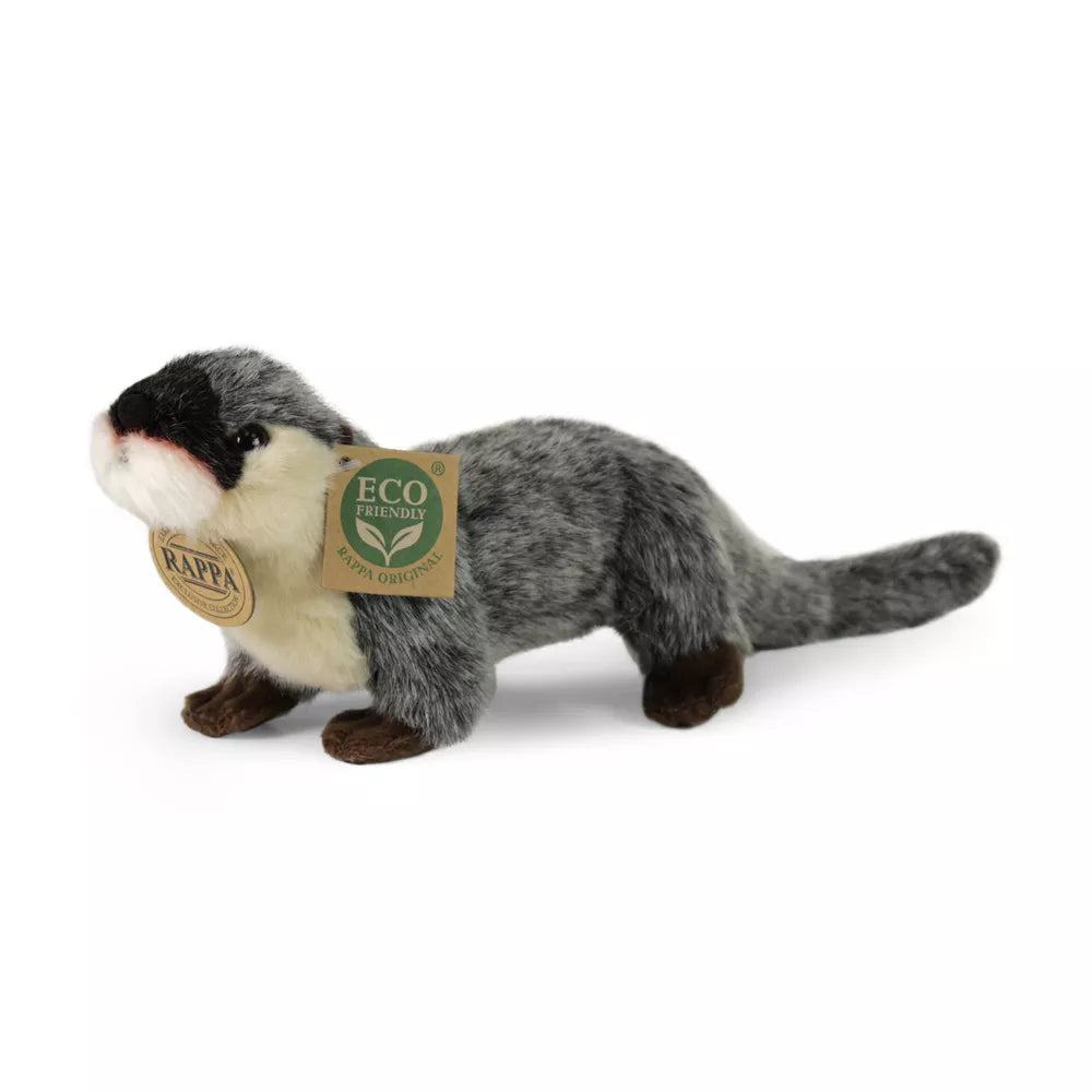 Grijze Rappa ECO pluche otter, schuin van voren