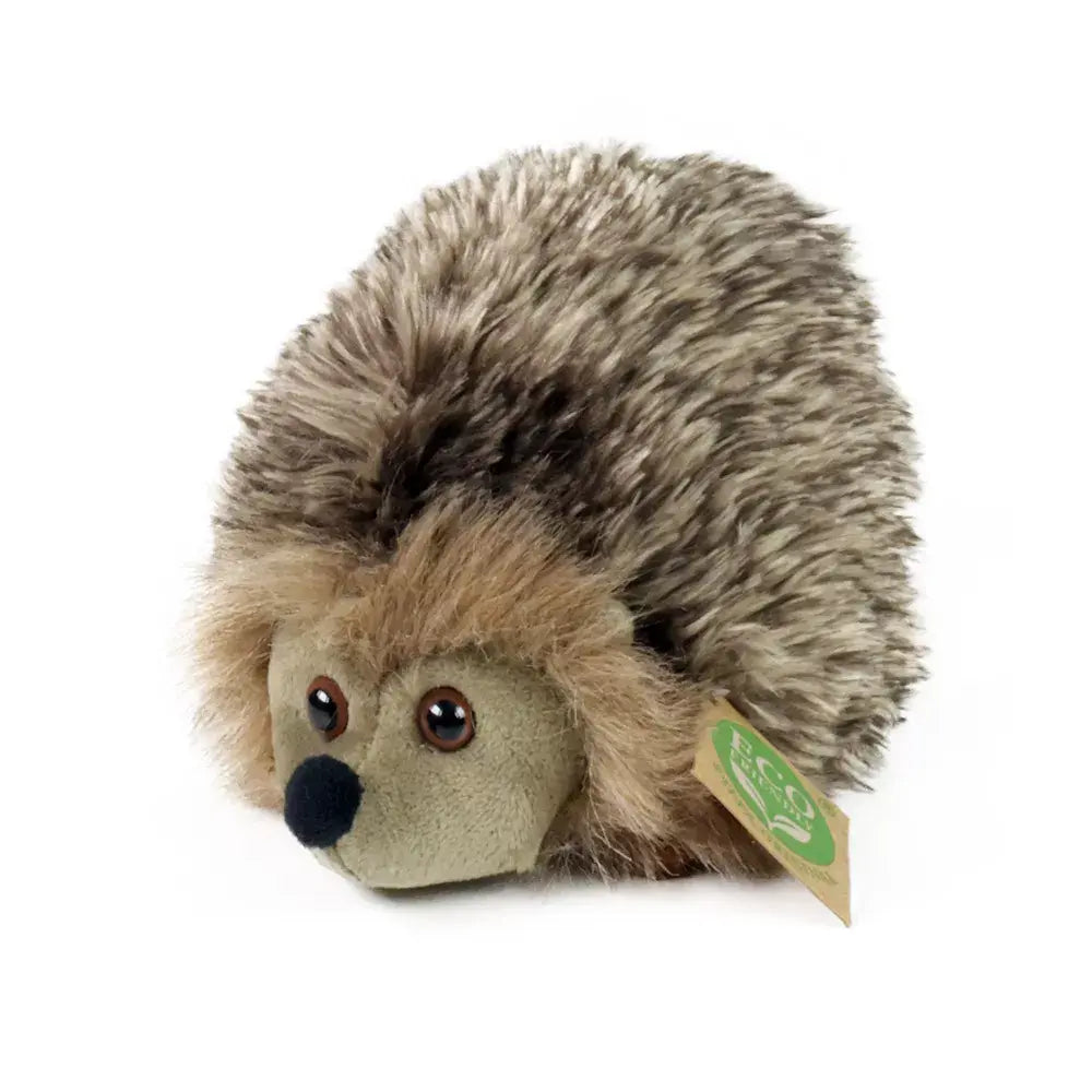 Vooraanzicht van de Rappa pluche egel met donkerbruine stekels