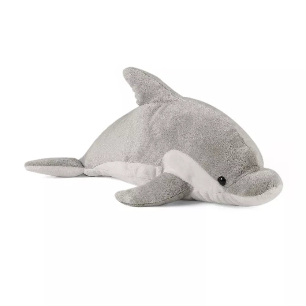 Vorderansicht des grauen Rappa ECO-Plüschdelfins, 38 cm