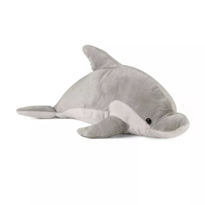 Vorderansicht des grauen Rappa ECO-Plüschdelfins, 38 cm