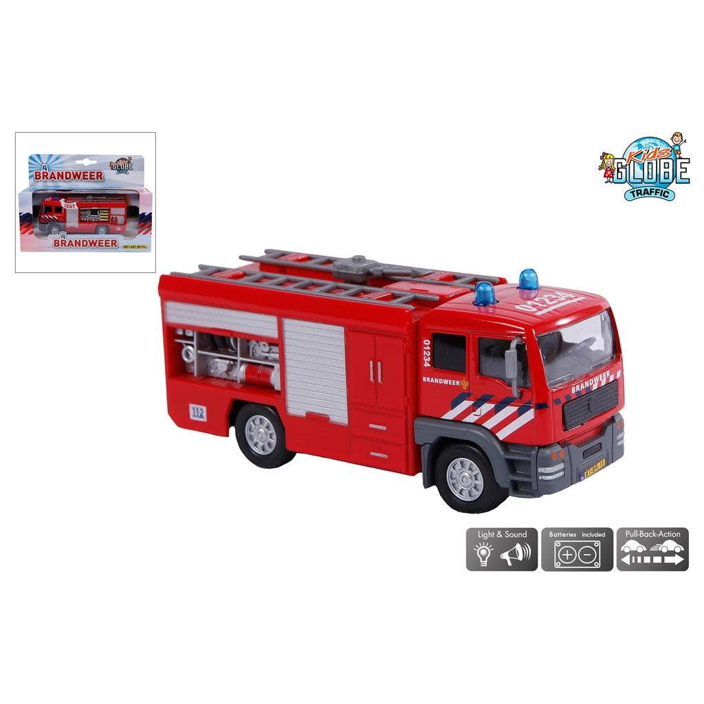 Kids Globe | Die Cast | Brandweer Tankwagen | MAN | licht en geluid | 13,5 cm | 3+