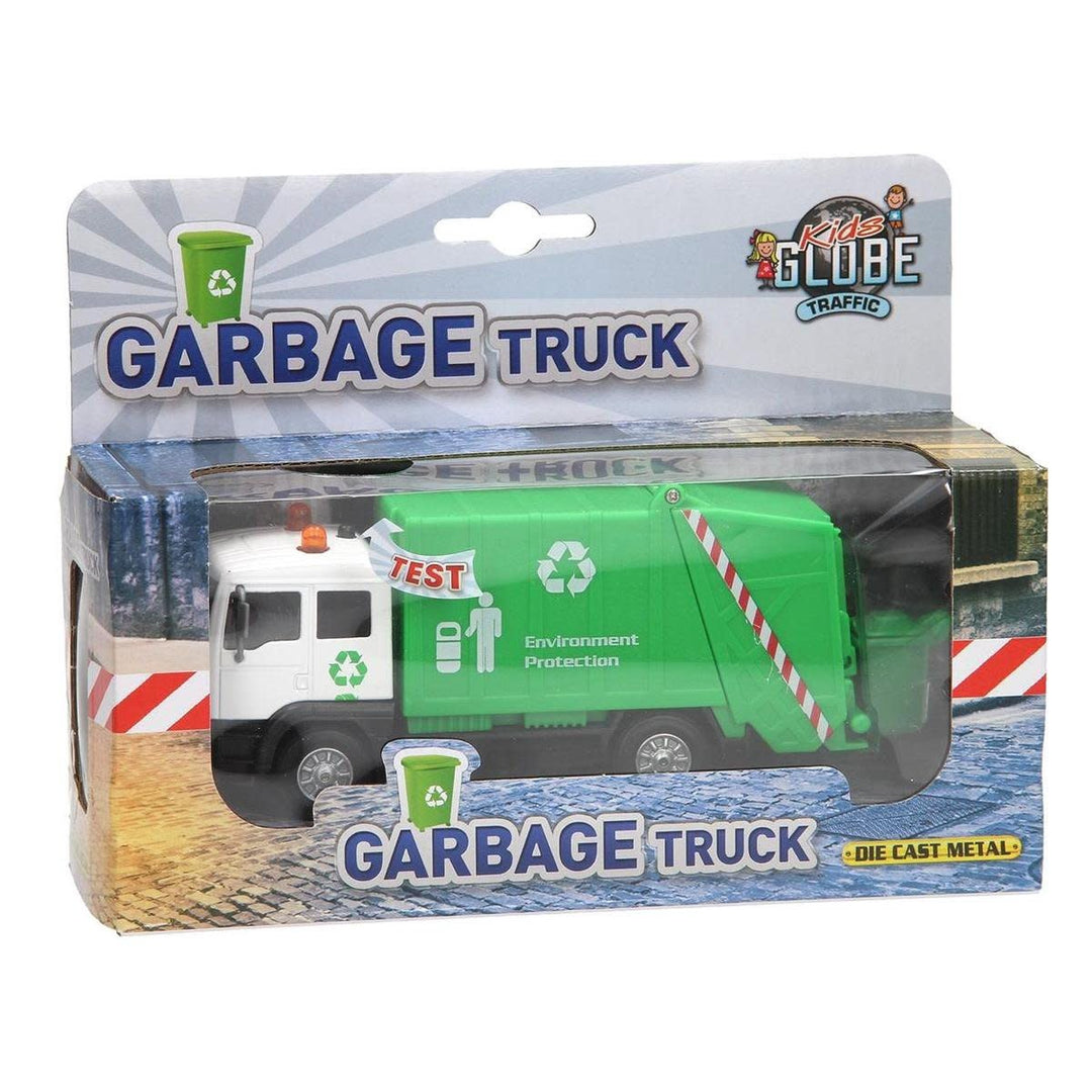 Kids Globe | Die Cast | Vuilniswagen | Pullback met licht en geluid | 3+