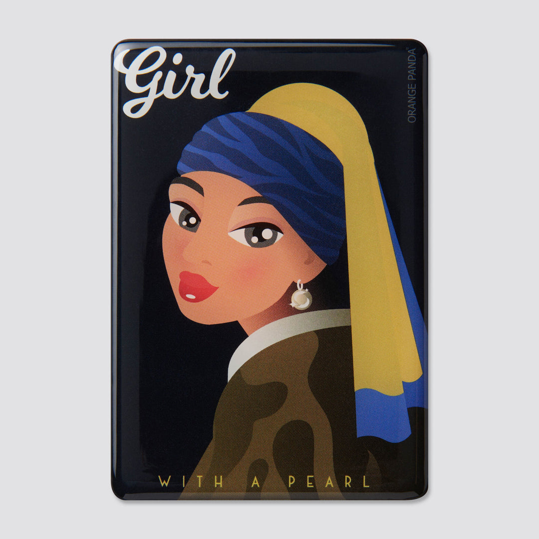 Orange Panda | Magnet | Girl with a Pearl Earring