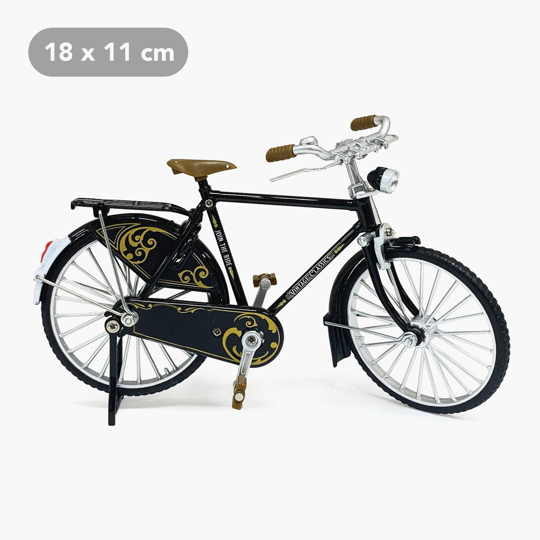 Vintage Fietsje | Zwart | 18 x 11 cm