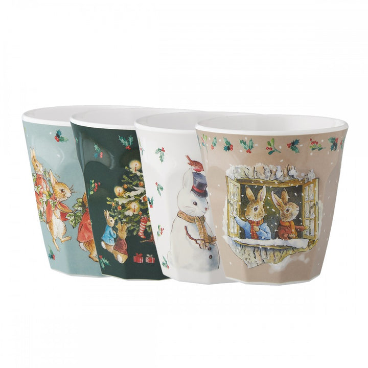 Peter Rabbit Christmas beker van Petit Jour, onderdeel van set van 4
