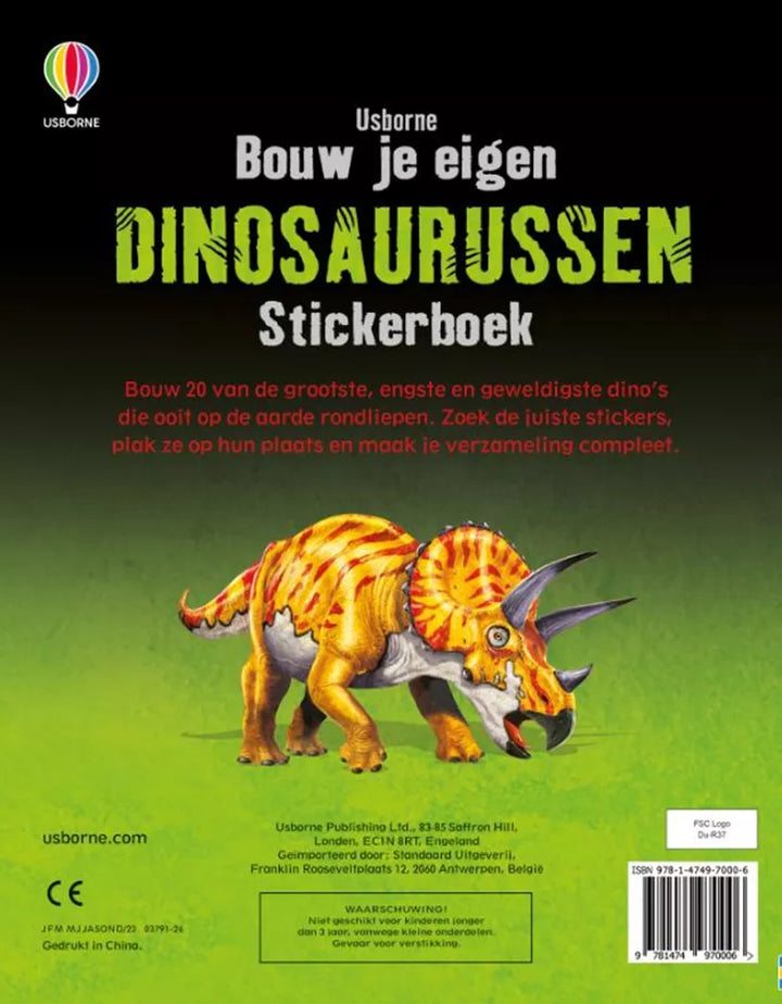 Usborne | Stickerboek: Bouw je eigen Dinosaurussen. 5+