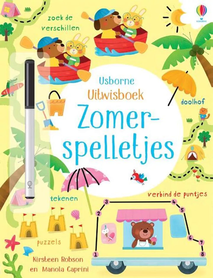 Usborne | Uitwisboek | Zomerspelletjes | 3+