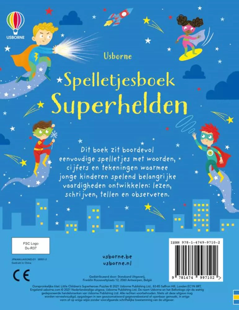 Usborne | Spelletjesboek Superhelden | 5+