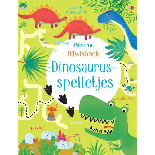 Usborne | Uitwisboek | Dinosaurus spelletjes | 3+