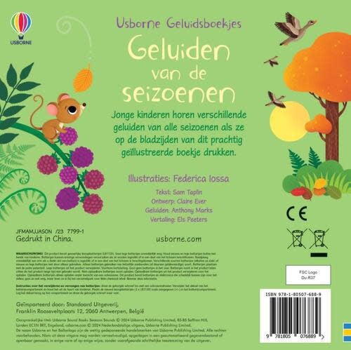 Usborne | Geluidenboek | Geluidenboek van de Seizoenen | 1+