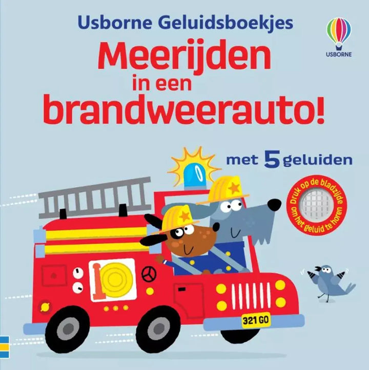 Usborne | Geluidenboek | Meerijden in een Brandweerauto | 1+