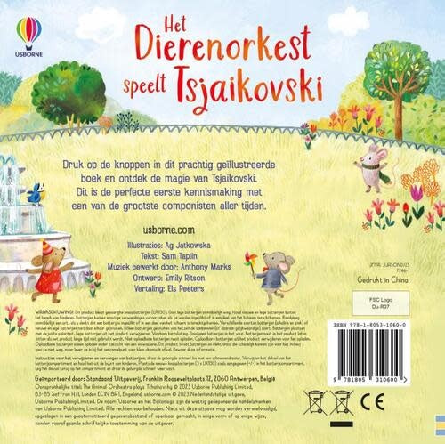 Usborne | Musical Sound Book | The Animal Orchestra Plays Tchaikovsky | 2+
