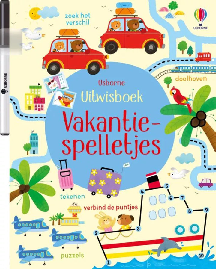 Usborne | Uitwisboek | Vakantiespelletjes | 3+