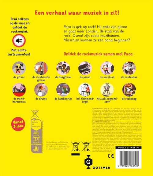 Gottmer | Geluidenboek | Paco is een rockster | 3+