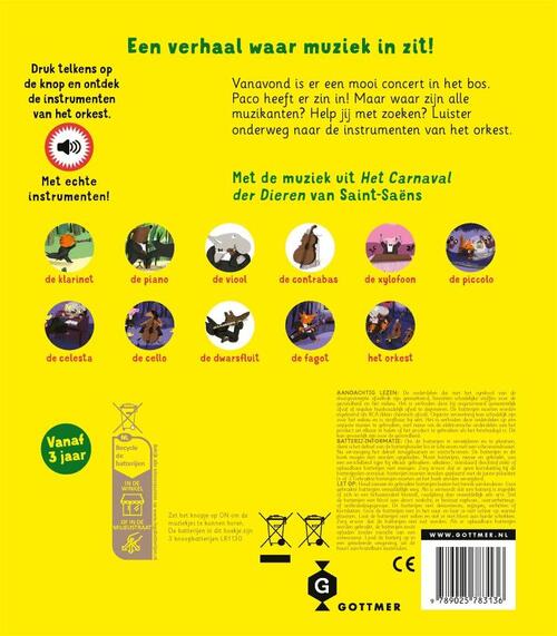 Gottmer | Geluidenboek | Paco en het orkest | 3+