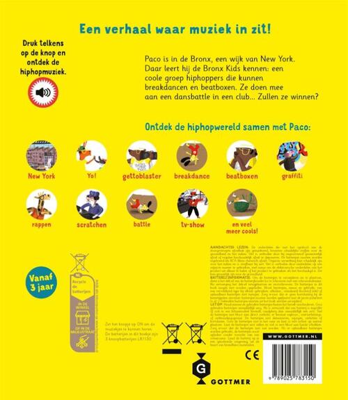 Gottmer | Geluidenboek | Paco en de hiphop | 3+