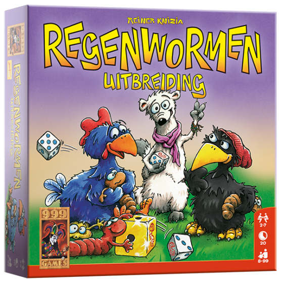 999 Games | Dobbelspel | Regenwormen | Uitbreiding | 8+ - Kleine Eland