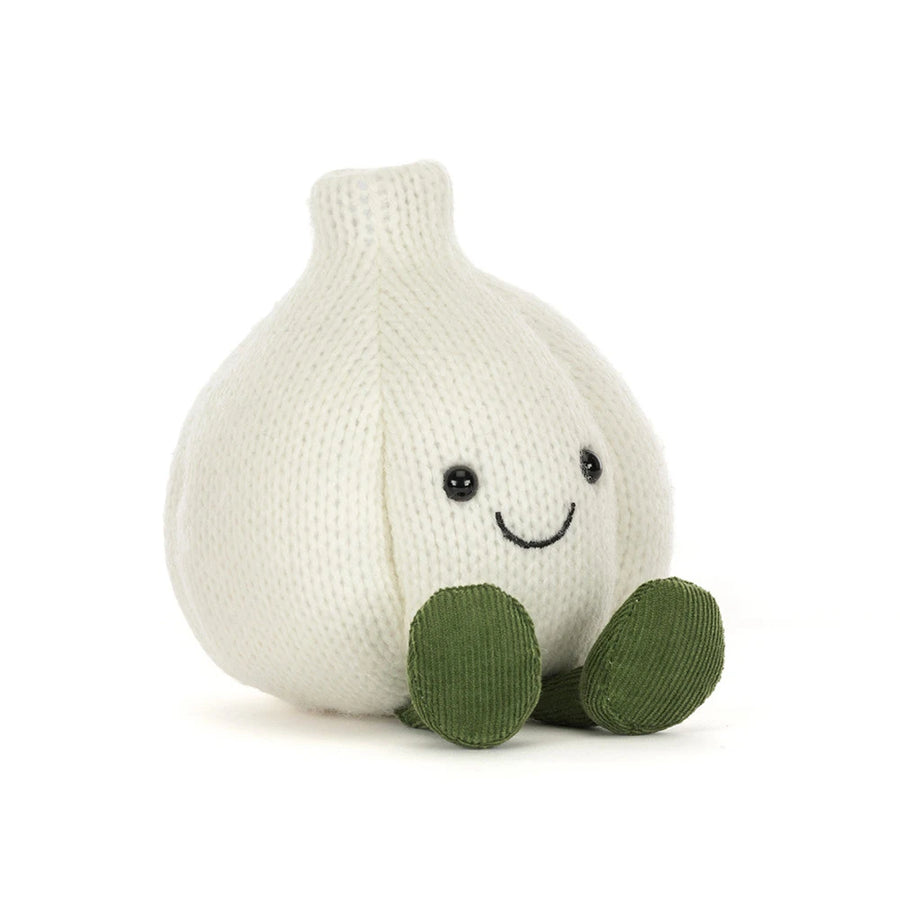 Amuseables Garlic met groene voetjes, schuin vooraanzicht