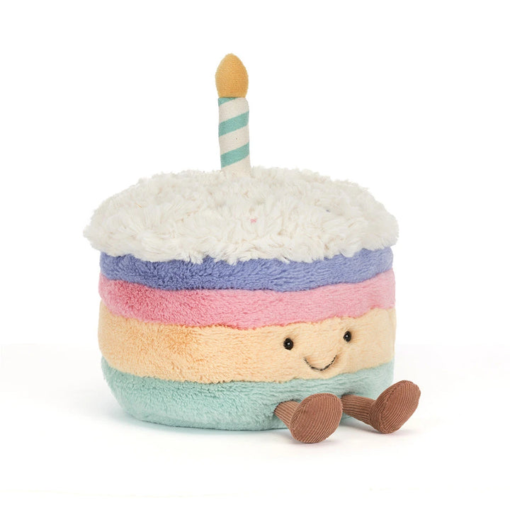 Jellycat Amuseables Rainbow Birthday Cake soft toy
