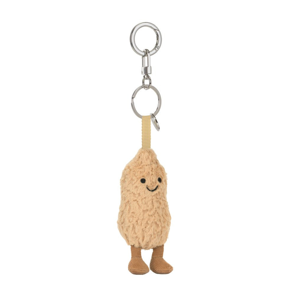 Jellycat Amuseables Peanut Bag Charm aus drei Perspektiven