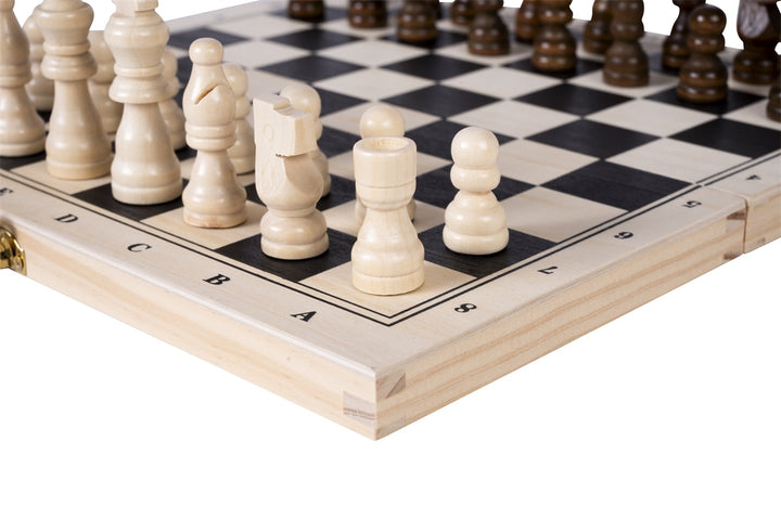 Engelhart | Houten Schaak- en Backgammonspel | Opklapbaar | 8+