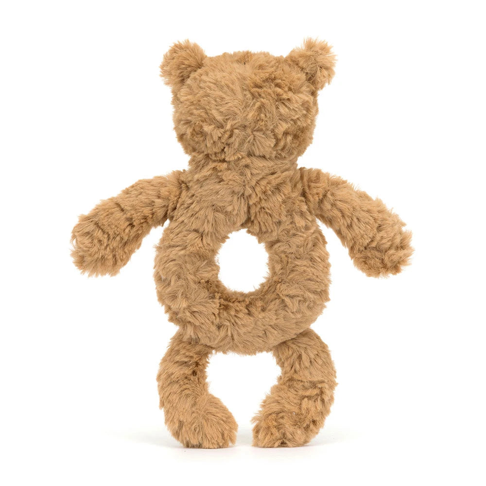 Jellycat Bartholomew Bear Ring Rattle, achteraanzicht