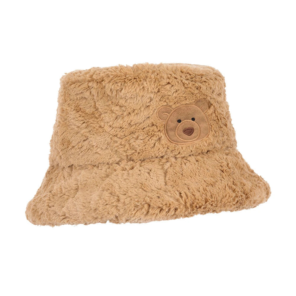Jellycat Bartholomew Bear Fluffleshade Hat L/XL, vooraanzicht met berengezicht