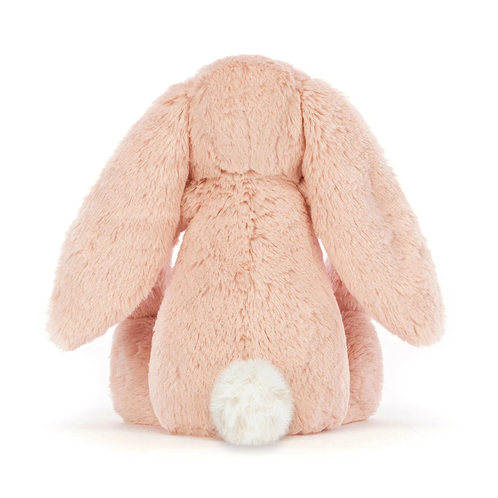 Jellycat Bashful Blush Bunny Original achteraanzicht met witte staart
