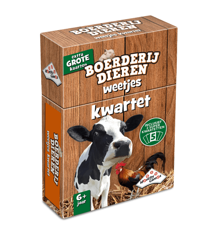 Speldoos van Identity Games Weetjes Kwartet Boerderijdieren