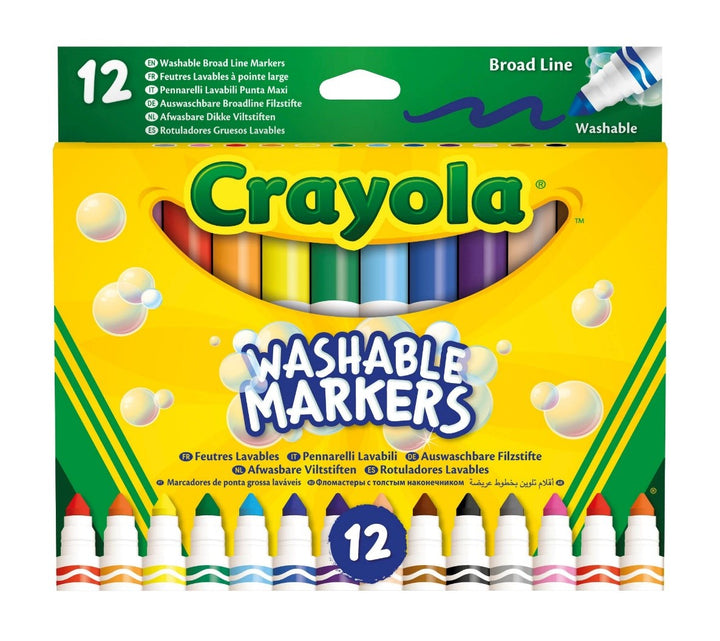 Crayola | Broad Line Markers | Afwasbaar | 12 stuks | 3+