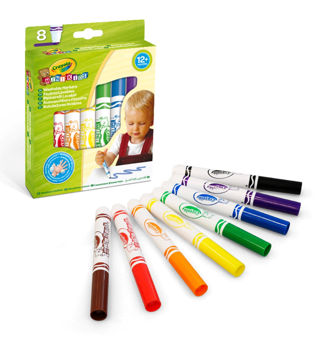 Crayola | Mini Kids Afwasbare Viltstiften | 8 stuks | 1+