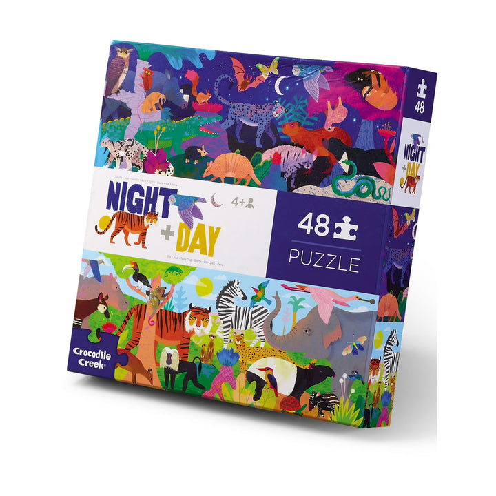 Crocodile Creek | Puzzel | Night &amp; Day | Dag- en Nachtdieren | 100 stukjes | 5+